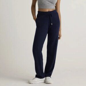Quince 100% Mongolian Cashmere Straight Leg Pants True Navy Blue Size Medium